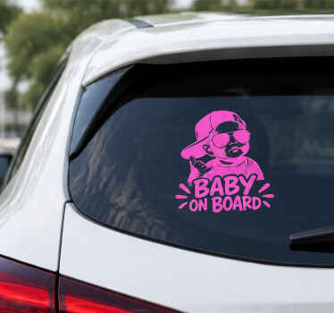 Autoaufkleber baby an bord cool - TenStickers