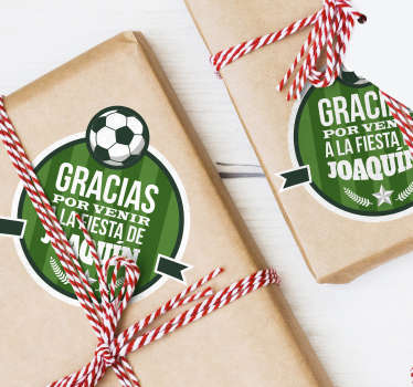 Pegatina pequeña invitación futbol - TenVinilo