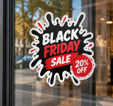Black friday sticker splash custom discount - TenStickers