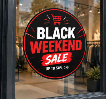 Black friday sticker sale custom discount - TenStickers