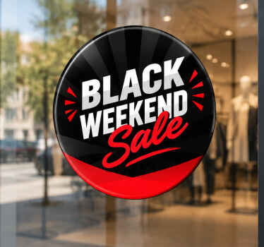Black friday sticker sale circle discount - TenStickers