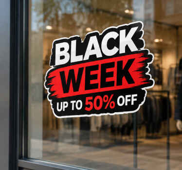 Black friday sticker personalized discount week - TenStickers