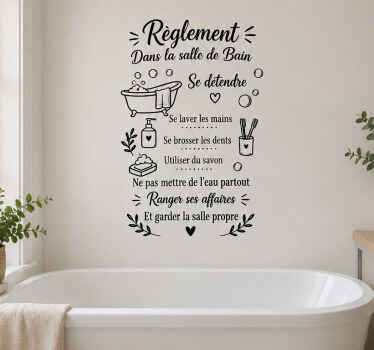 Adesivo bagno nel mio bagno... - TenStickers