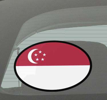 国旗新加坡车乙烯基贴花 - TenStickers