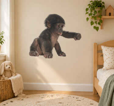 Wallsticker dyr sød og nuttet bonoboabe - TenStickers