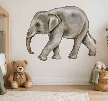 Autocolante animal elefante desenhado - TenStickers