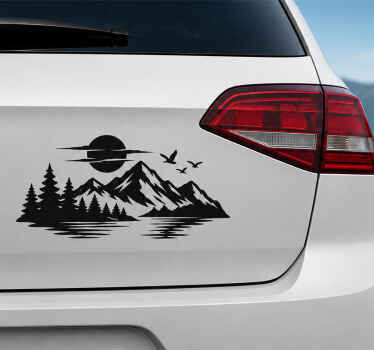 Mountain nature wall sticker - TenStickers