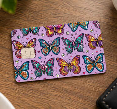 Credit card sticker butterfly - TenStickers
