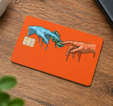 Michelangelo credit card sticker - TenStickers