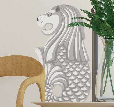 新加坡鱼尾狮狮子野生动物贴花 - TenStickers