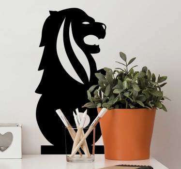 新加坡鱼尾狮野生动物贴花 - TenStickers