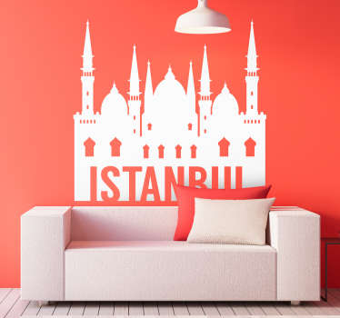 Istanbul manzarası manzarası siluet - TenStickers