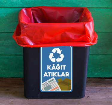 Kağıt geri dönüşümlü vinil işareti - TenStickers