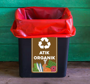 Organik çöp vinil işareti - TenStickers