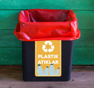 Geri dönüşüm plastik vinil işareti - TenStickers