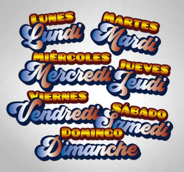 Sticker Chambre Enfant Jours de la semaine - TenStickers