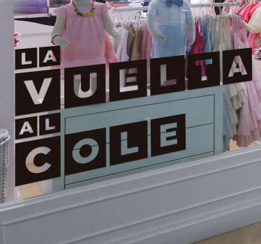 Vinilo decorativo de la vuelta al cole - TenVinilo