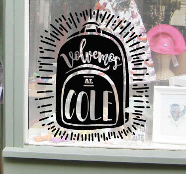 Vinilo para cristales volvemos al colegio - TenVinilo