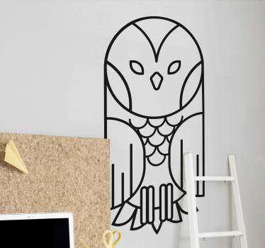 Adesivo murale gufo geometrico - TenStickers