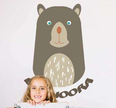 Karhun nimi kuva tarra - Tenstickers