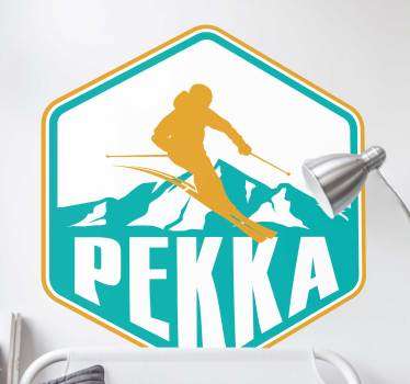 Nopea hiihtäjä extreme sports -tarra - Tenstickers