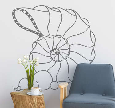 螺旋贝壳鱼墙贴 - TenStickers