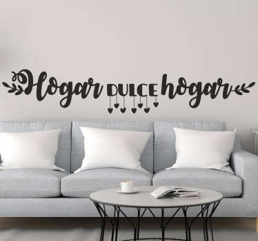 Vinilo frase hogar dulce hogar - TenVinilo
