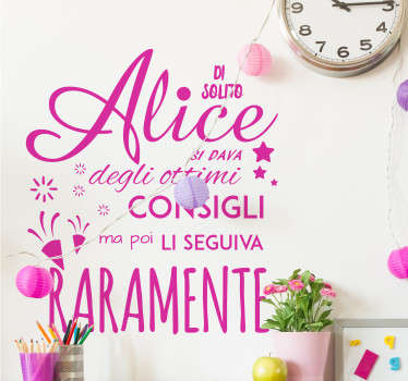 Adesivo murale Alice nel paese delle meraviglie - TenStickers