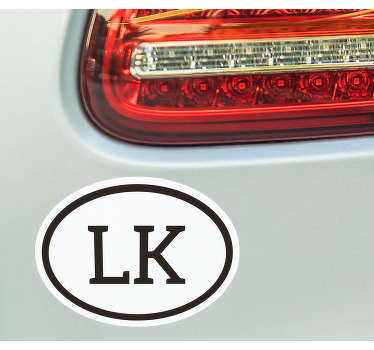 Sri Lanka Code Car Sticker - TenStickers