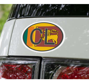 Vehicle Code Sri Lanka Car Sticker - TenStickers