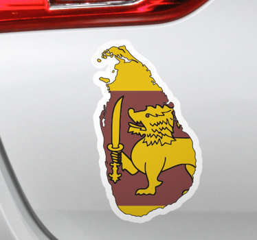 Sri Lanka Island Car Sticker - TenStickers