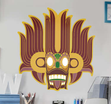 Tribal Mask Home Wall Sticker - TenStickers