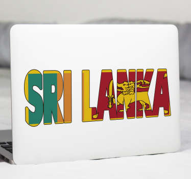 Sri Lanka Flag laptop sticker - TenStickers