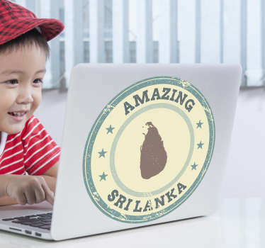 Vintage Sri Lanka laptop sticker - TenStickers