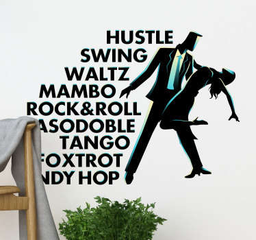 Vinilo frase conceptos bailes de salón - TenVinilo