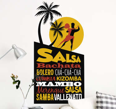 Latin dance concepts dance wall sticker - TenStickers