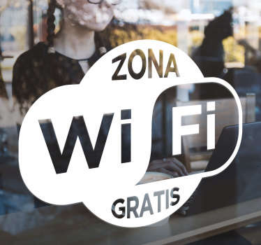 Vinilo frase wifi gratuito - TenVinilo