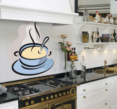Sticker cuisine bol de soupe - TenStickers