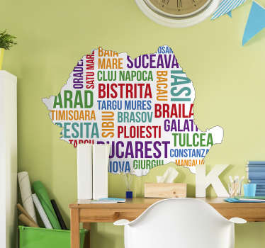 Orașele românești decorațiuni de perete pentru living - TenStickers
