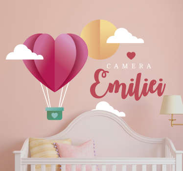 Autocolant personalizat de perete de balon cu aer cald - TenStickers