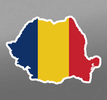 Autocolant de mașină a steagului românesc - TenStickers