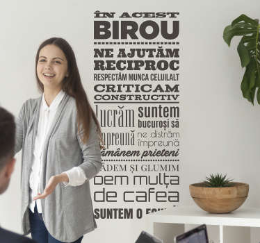 Birou autocolant text - TenStickers