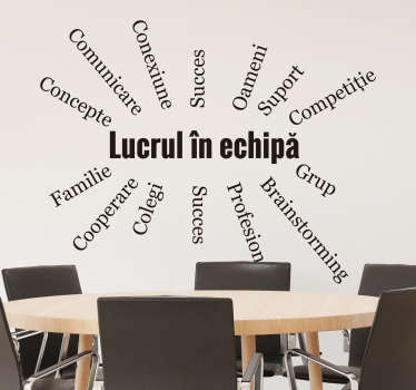 Echipă autocolant text text cerc - TenStickers