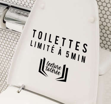 Sticker WC Salle de Bain Usage Limité - TenStickers
