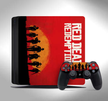 Vuoi personalizzare la tua PS4? Da noi potrai trovare tante idee originali per decorare la tua PS4 come questo sticker red dead redemption!