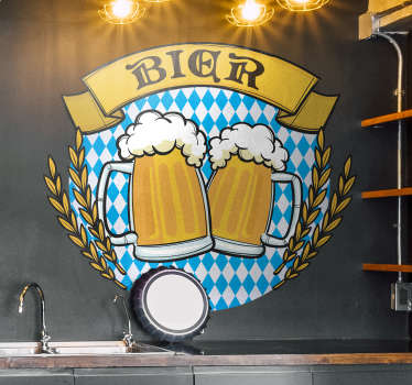 Wandtattoo Küche mit Getränke Bier - TenStickers