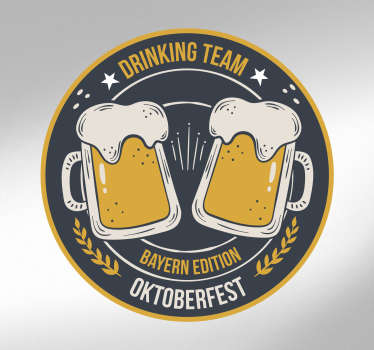 Aufkleber Getränkesticker Oktoberfest - TenStickers