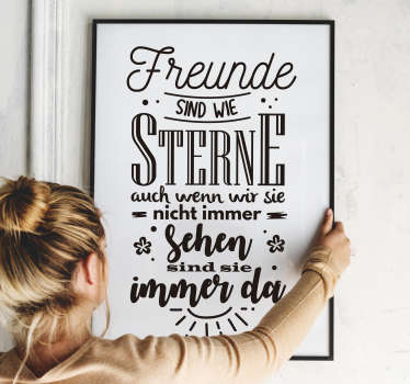 Wandspruch Wandtattoo Freunde sind wie Sterne - TenStickers