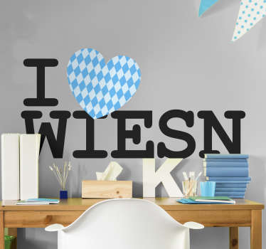 Text Aufkleber Oktoberfest Wiesn Sticker - TenStickers