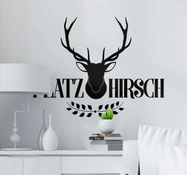Wandtattoo Wohnzimmer Tier Sticker Platzhirsch - TenStickers